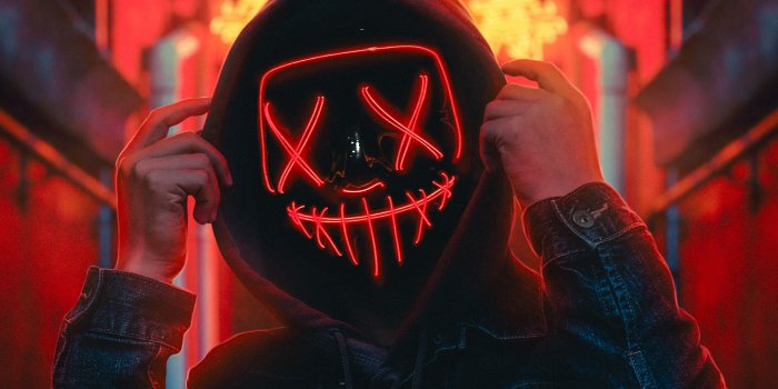 3274x1842 Hoodie Guy Red Neon Light 4k Wallpaper