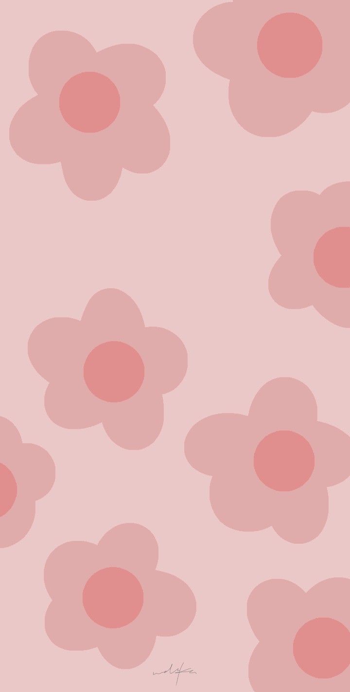 720x1424 Simple cute flower cartoon wallpaper