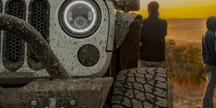 736x1104 Sunset Adventure with a Jeep