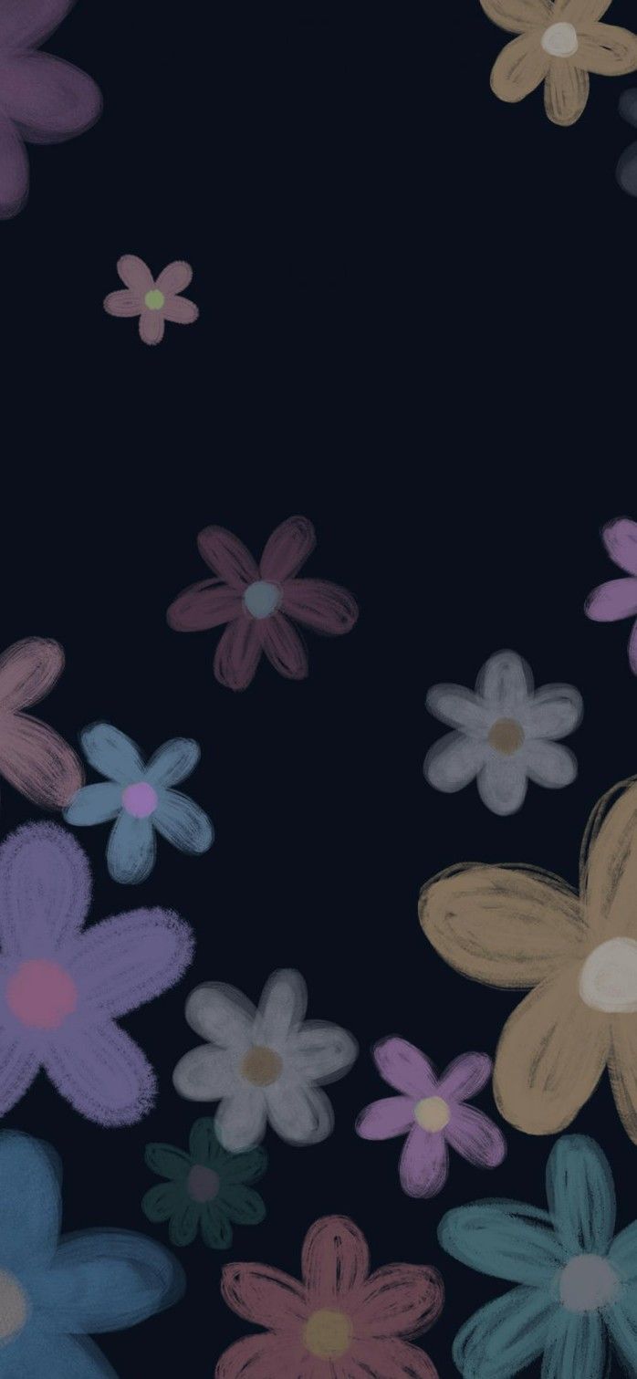 698x1511 Flower cartoon wallpaper | Fondos de