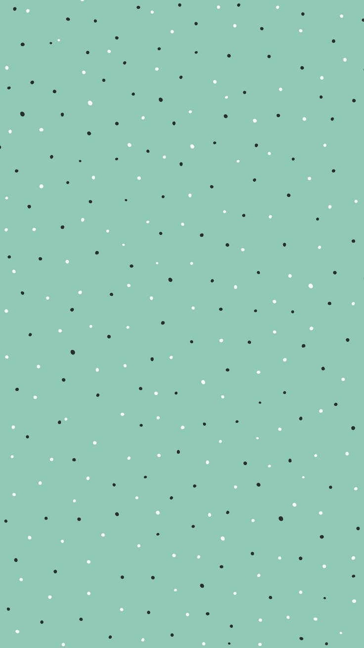 736x1308 Download Preppy Green Dots Wallpaper