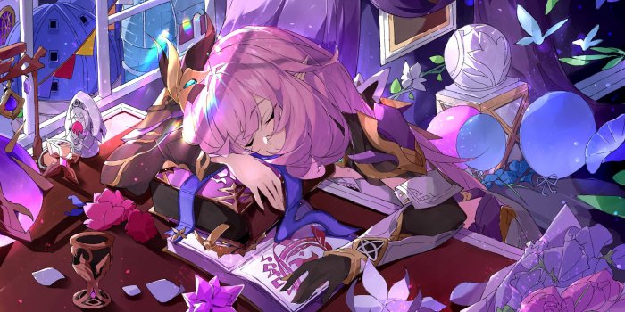 2049x1136 Elysia - Honkai Impact 3rd by Evzeva