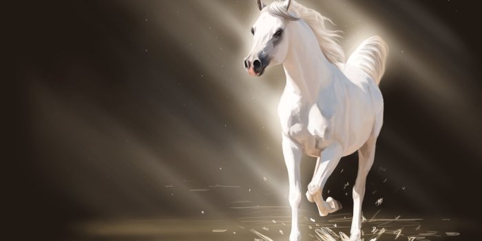 2560x1600 White stallion wallpaper - Artistic