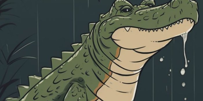 736x1592 Crocodile & Rain Dark Green Wallpapers
