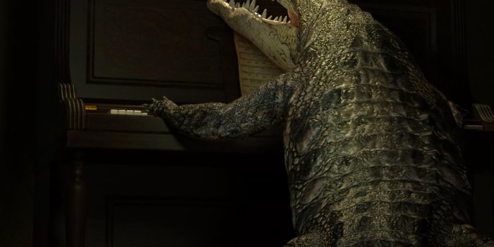 1800x2400 Crocodile, To Fall, Mouth, Art, Piano