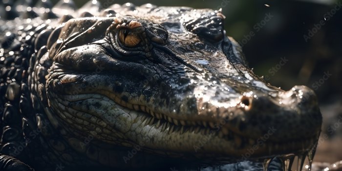 1000x1000 Nile Crocodile portrait in the Amazon