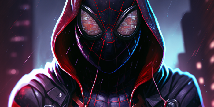 1024x1024 Spider man Miles morales Wallpaper 4k