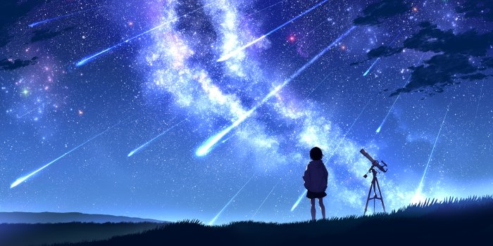 7680x4320 7680x4320 Anime Girl Meteor Streak 10k