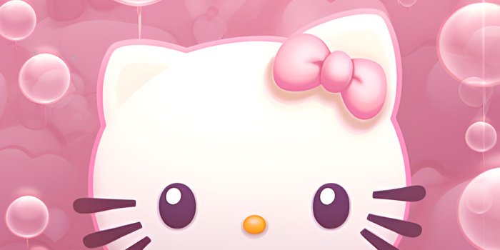 1463x3171 Hello Kitty & Bubble Pink Wallpapers