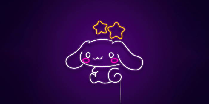 1920x1080 Cinnamoroll Wallpaper 4K, Neon, Purple