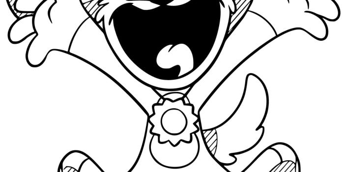 1320x1261 DogDay Smiling Critters coloring page