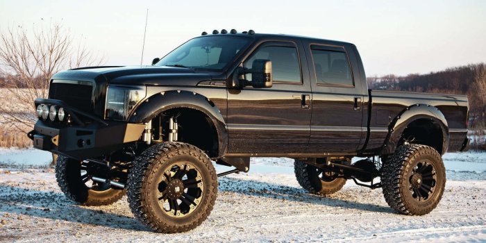 1600x1200 Black Lifted Truck On Snow Wallpaper