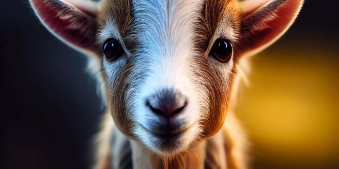 1280x1280 happy goat in its natural surroundings