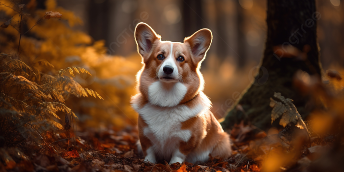 1200x673 Corgi In Autumn Woods Hd Mobile