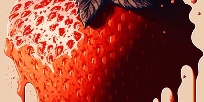 1183x2560 Strawberry Dripping Beige Wallpapers