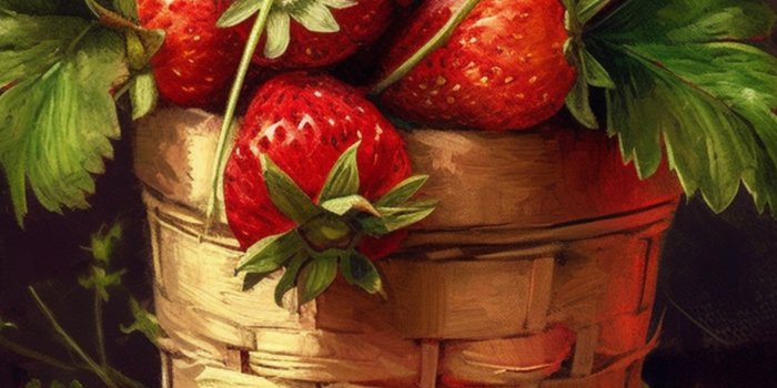 1183x2560 Strawberries in the Basket Art