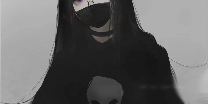 1823x1920 Girl With Long Hair Emo PFP Wallpaper