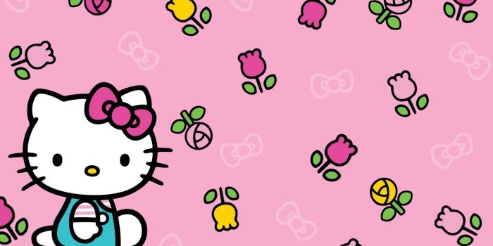 1536x864 Sanrio Hello Kitty Tulips Pink