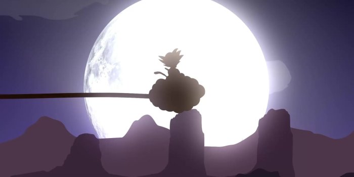 1920x1080 Kid Goku Flying Nimbus Live Wallpaper