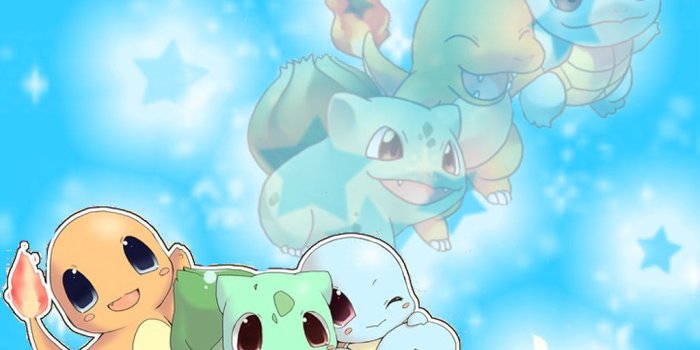 1024x768 Cute squirtle bulbasaur and charmander