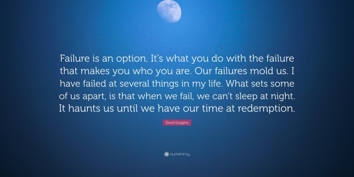 3840x2160 David Goggins Quote: “Failure is an
