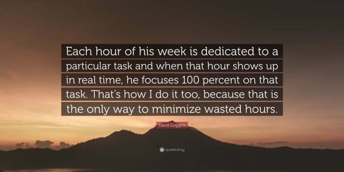 3840x2160 David Goggins Quote: “Each hour of his