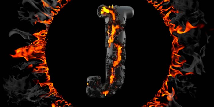 1920x1080 Download Fiery Letter J Wallpaper