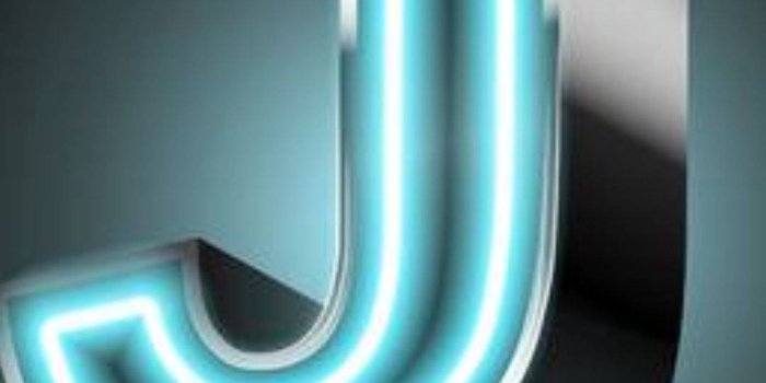 1080x1920 Download free Neon Blue Letter J