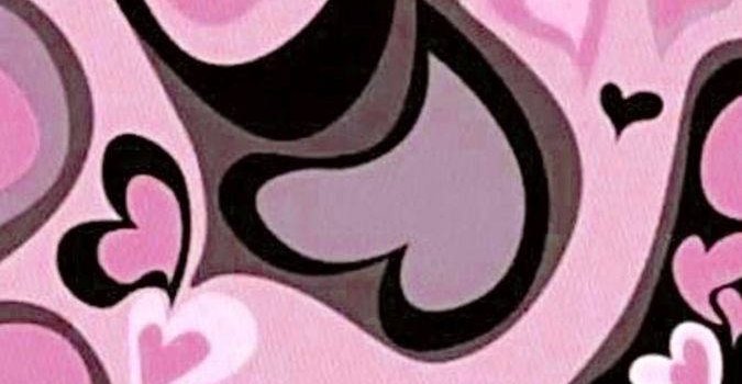 675x1200 Download Y2k Hearts In Abstract Pattern