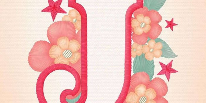 1080x1080 Download free Beautiful Pink Letter J