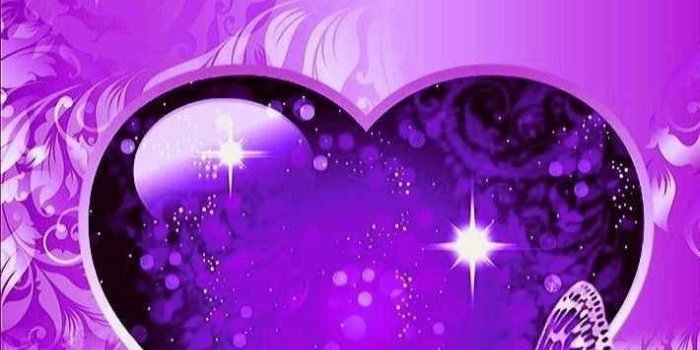 710x1228 Heart And Purple Butterflies Wallpaper