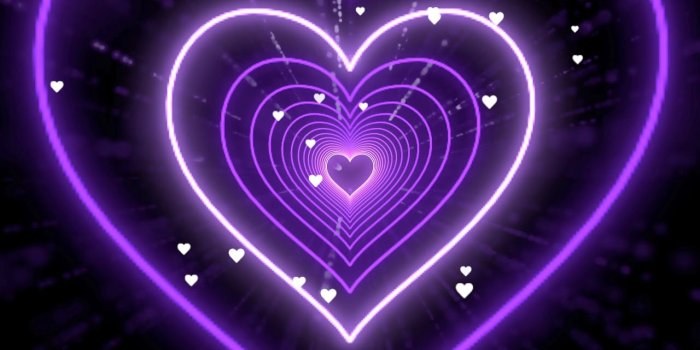 1280x720 Neon Heart Background Video