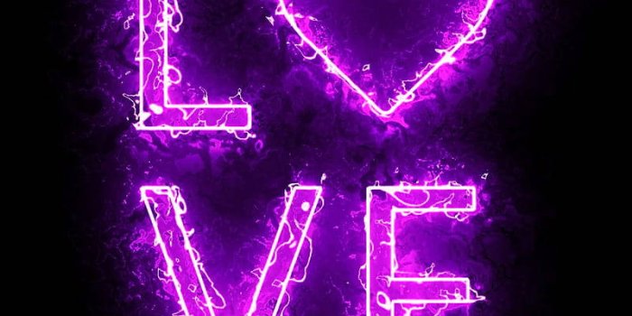 800x1422 Purple Heart Electric Black Wallpaper