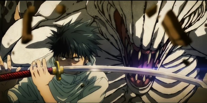 2558x1084 katana, anime boys, Yuta Okkotsu