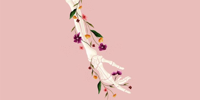 2400x2400 Skeleton hand desktop, phone and tablet
