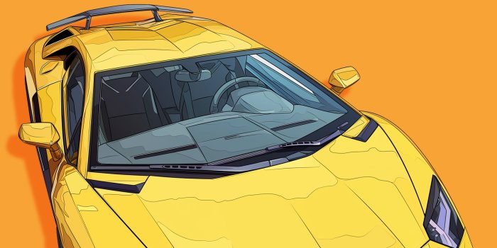 2000x4329 Yellow Lambo Orange Background