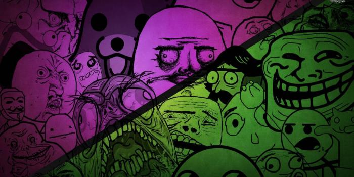 1600x900 Download free Meme Faces In Purple And