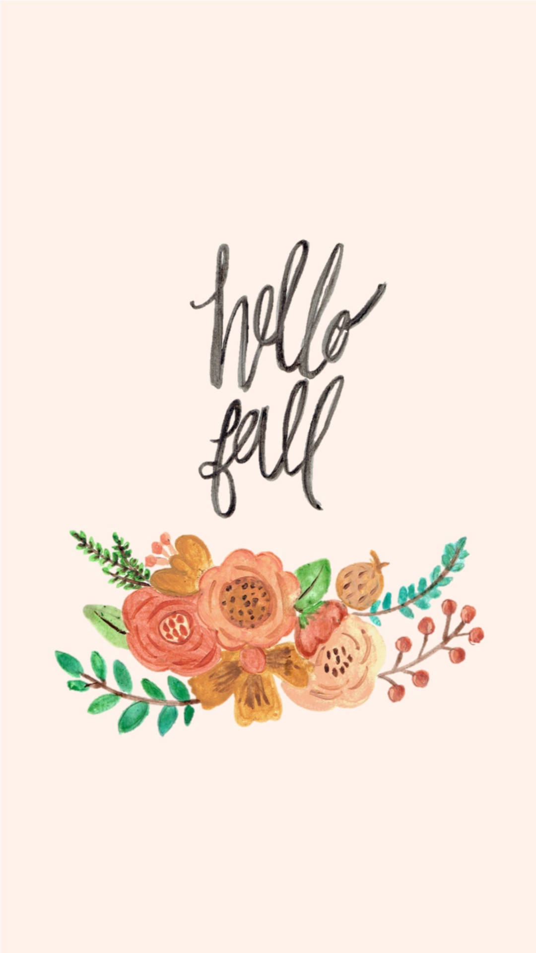 1080x1920 Dainty Hello Fall IPhone Wallpaper