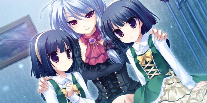 2048x1152 Download wallpaper girl, dress, anime