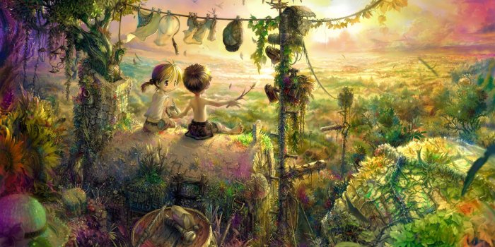 2880x1800 Children living in the jungle wallpaper