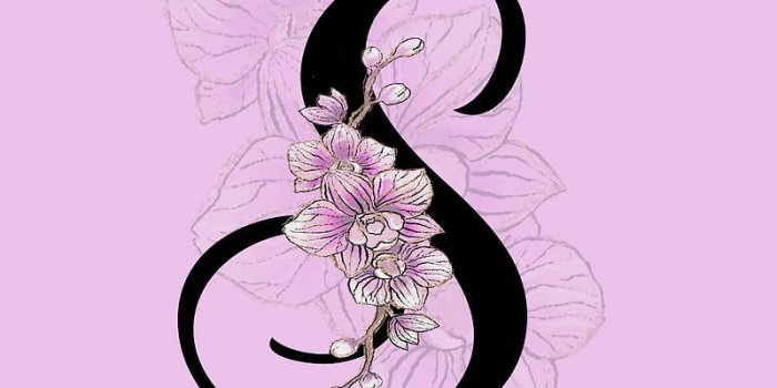 800x1422 S Letter Light Purple Wallpaper