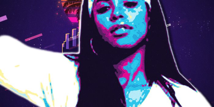 919x1300 Aaliyah Wall Mural | Buy online at