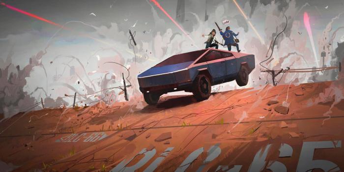 2560x1440 Cybertruck HD wallpaper | Art wallpaper