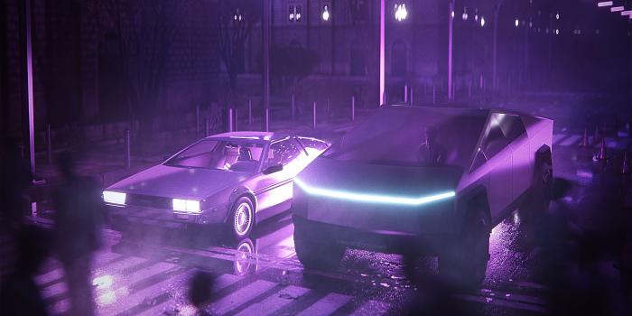 3840x2160 Delorean Synthwave 4k Tesla Cybertruck