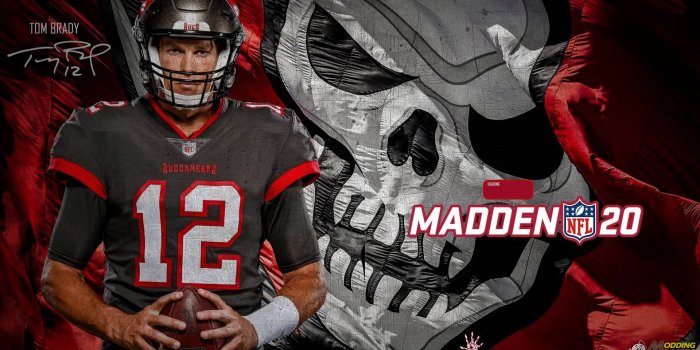 1920x1080 Tom Brady Madden NFL Logo Wallpaper