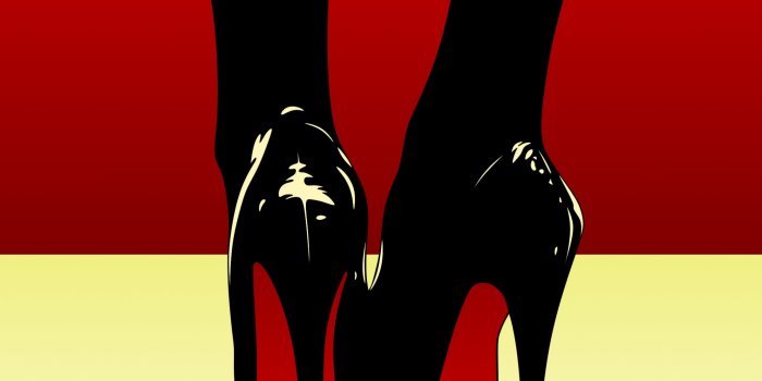2048x2048 Pop Art High Heels Shoes Red Bottom
