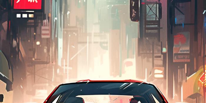 1181x2560 Street Racing Thrilling Red Car