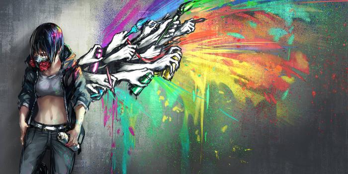 1920x1080 Cool Girl Graffiti Wall Wallpaper