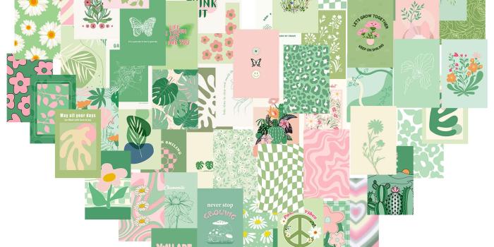 1600x1600 Teling 60 Pcs Sage Green Wall Collage