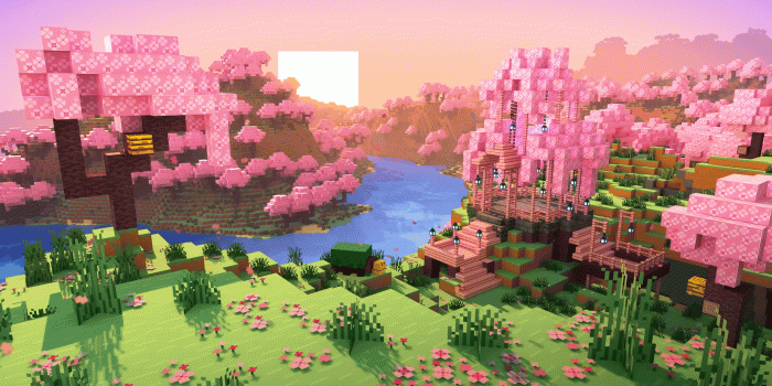 1920x1080 Minecraft Cherry Grove [1920×1080] : r